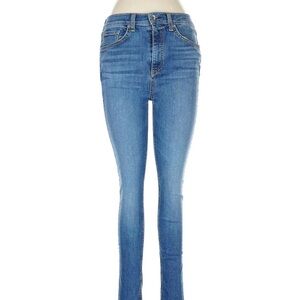 Rag & Bone Dre Skinny Jeans Size 29 Medium Wash Stretch Denim Raw Hem